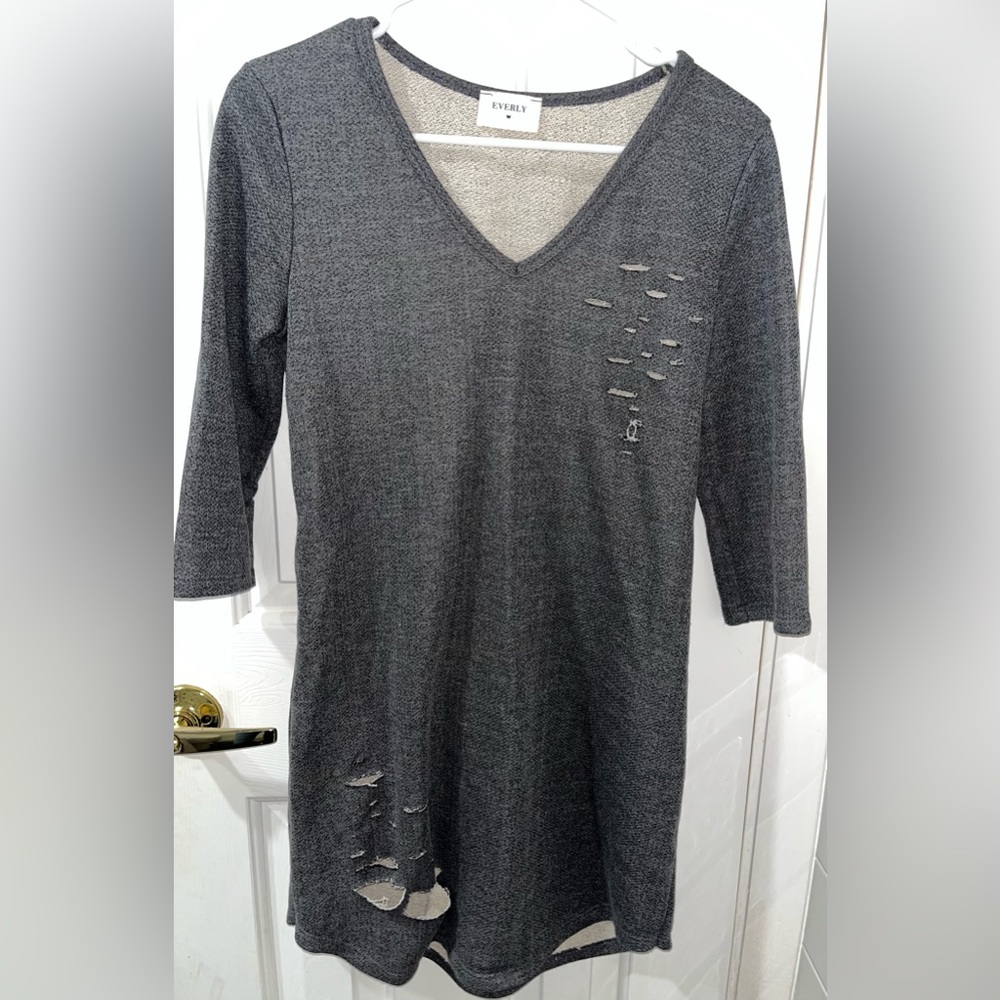 Everly Dress Size M Gray Cutouts